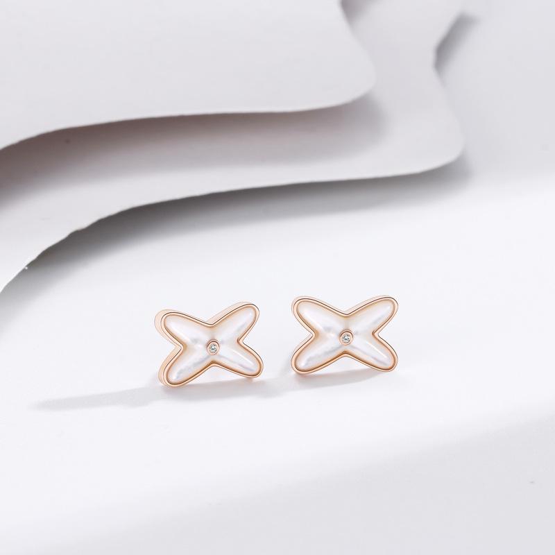 

Новые серьги-гвоздики с буквами X, корейская версия, серьги Ins Cold Wind White Fritillary, серьги для женщин с темпераментом