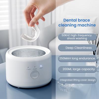 Ultrasonic Brace Cleaning Machine High Frequency Technology Multi-function Invisible Retainer Denture Jewelry Cleaner