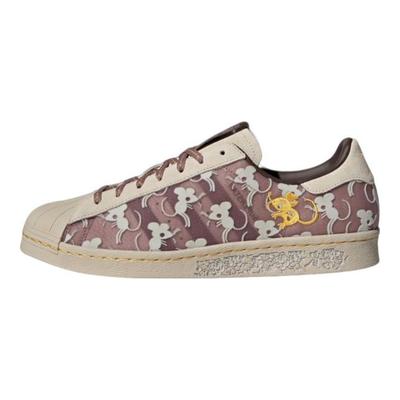 Originals Han Meilin X Superstar 80S Tênis de Cano Baixo Unissex Cinza Marrom ID4376