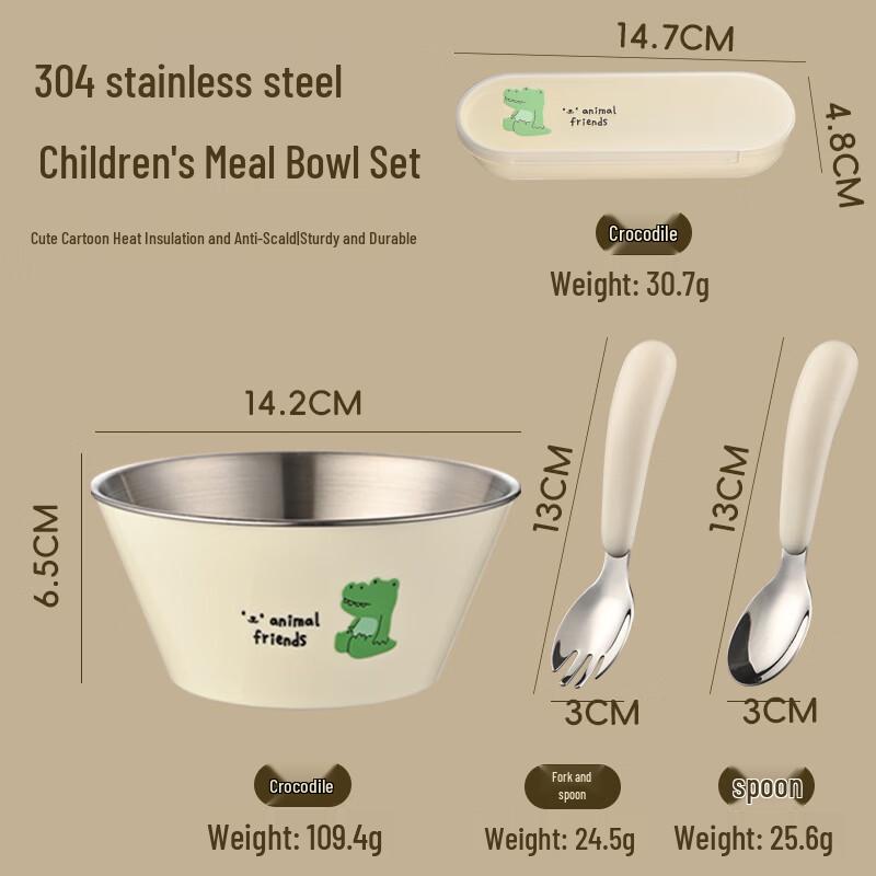 

ZISIZ Stainless Steel Kids Dinnerware Set