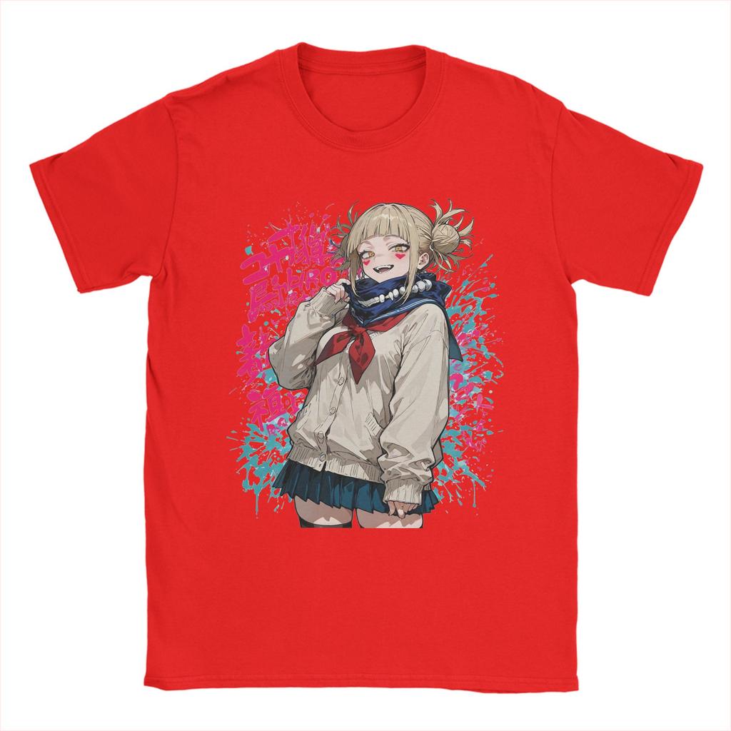 Himiko Toga My Hero Academia Trending TShirts Sweet Smile 100 Cotton Tshirt for Male Awesome Big Size Short Sleeve Clothes
