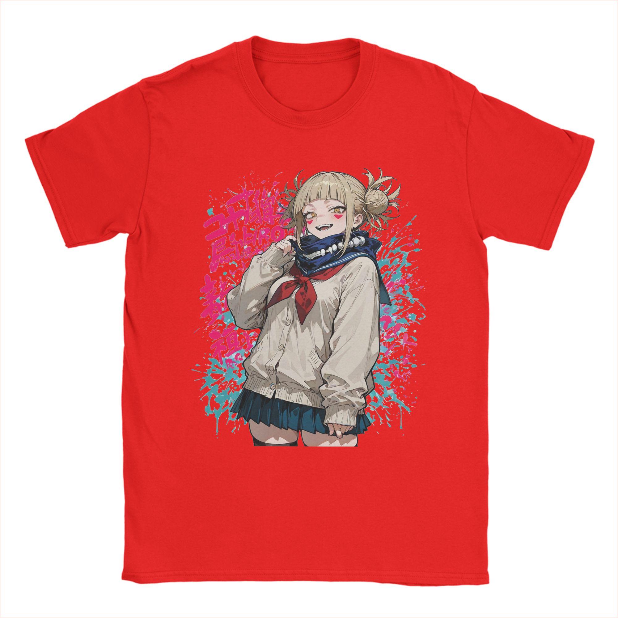 

Himiko Toga My Hero Academia Trending TShirts Sweet Smile 100 Cotton Tshirt for Male Awesome Big Size Short Sleeve Clothes S