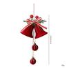 Velvet Flocked Christmas Bells Ornaments Set, Red Decorative Hanging Ornaments for Tree, Wreath, Garland