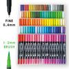 132/24 Colors Dual Tips Watercolor Brush Pen Set Art supplies, for Kids Adult Coloring Book Christmas Cards Drawing Markers