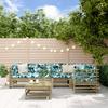 6 Piece Garden Lounge Set Pressure Treated Pine Wood