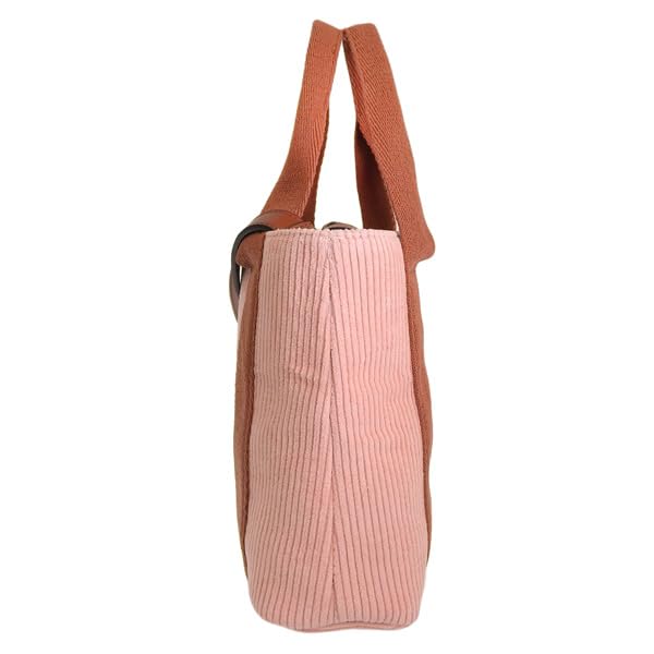 Chloe Shoulder Tote C20274 Chloe Adult Size Women's Bag, 2-Way Bag, Handbag, Corduroy, Pink, 454, Kids, [Used]