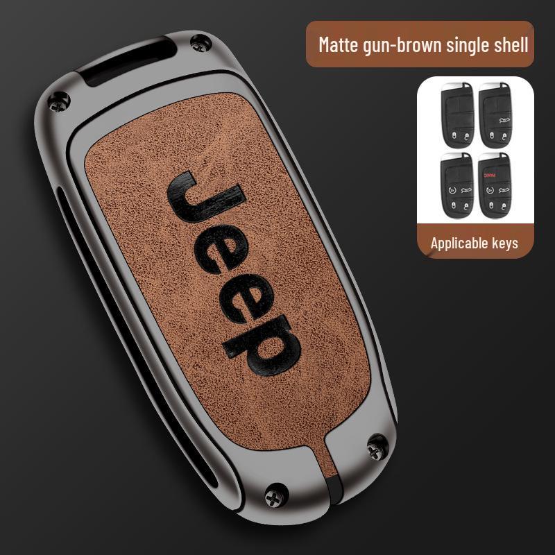 Metal Key Cover for Jeep Compass, Cherokee, Renegade, Grand Commander, Wrangler