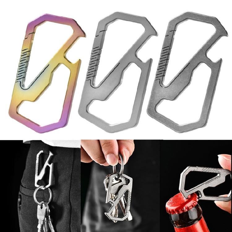 Titaniums Buckles Waist Buckles AntiLost Carabiner Clip Portable Outdoor Tool Key Holder with Bottle Opener Easy To Use