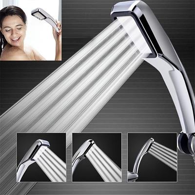 1pc High Pressure Rainfall Shower Head Set, Powerful Water Saving Spray Nozzle with Hose Bracket, Chrome Bathroom Accessories