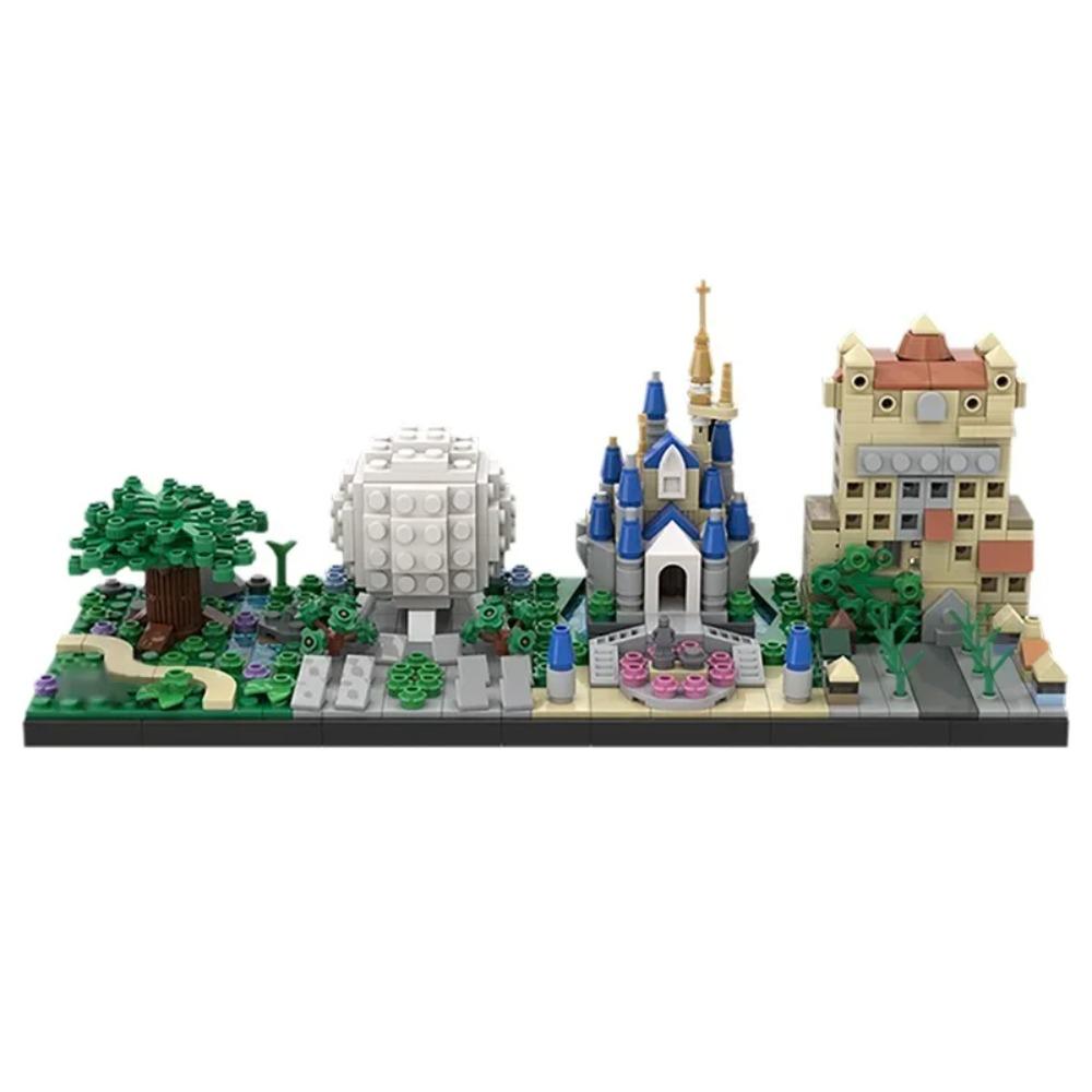 City Skyline MOC Back to the Future Fairy Tale Magic Castle House Movie Architecture Building Blocks City Toys Tourist souvenir