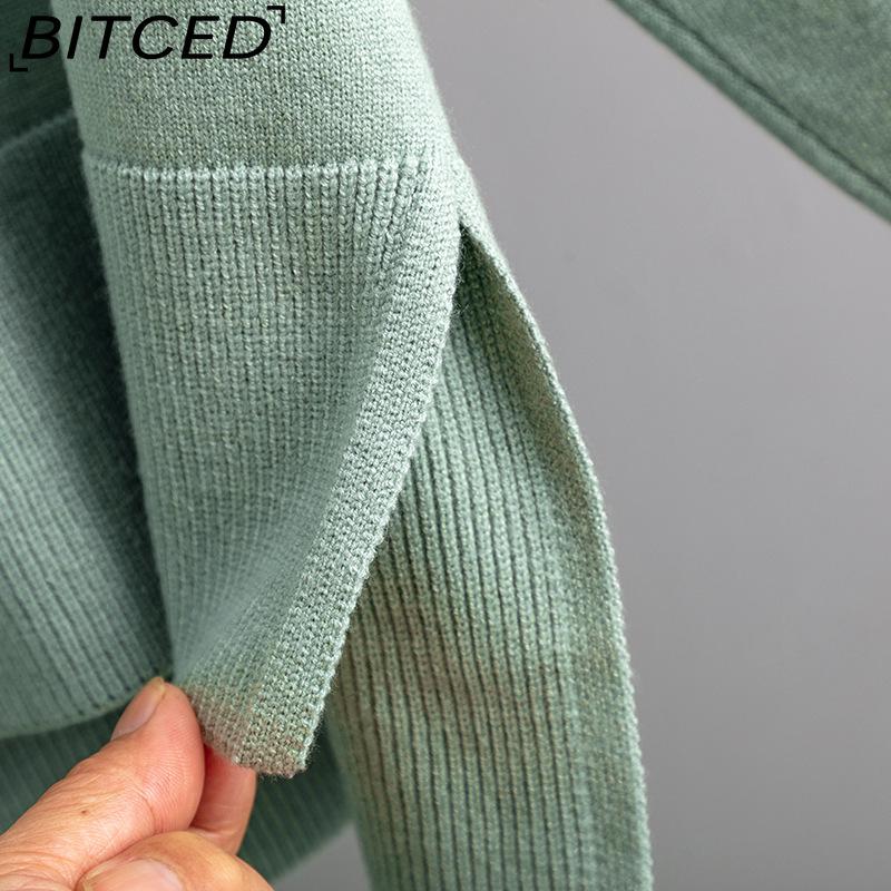 BITCED Fashion Set Women's Autumn and Winter Loose Casual Sweater Pullover Two-piece Set