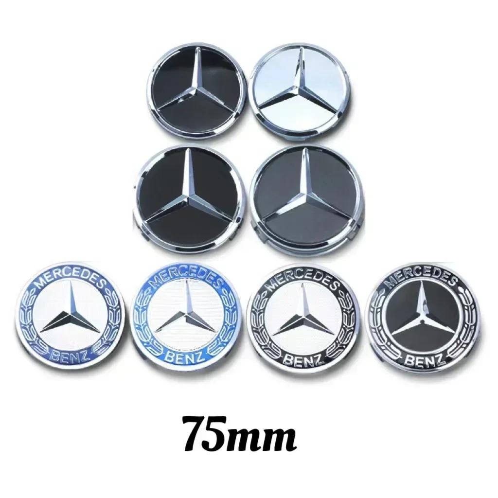 AABHZ1 4PCS/Set 75mm Car Wheel Center Hub Caps Cover Amg Mercedes Benz B/C/E/S Class A Class C200L GLC GLK CLA Auto Accessories