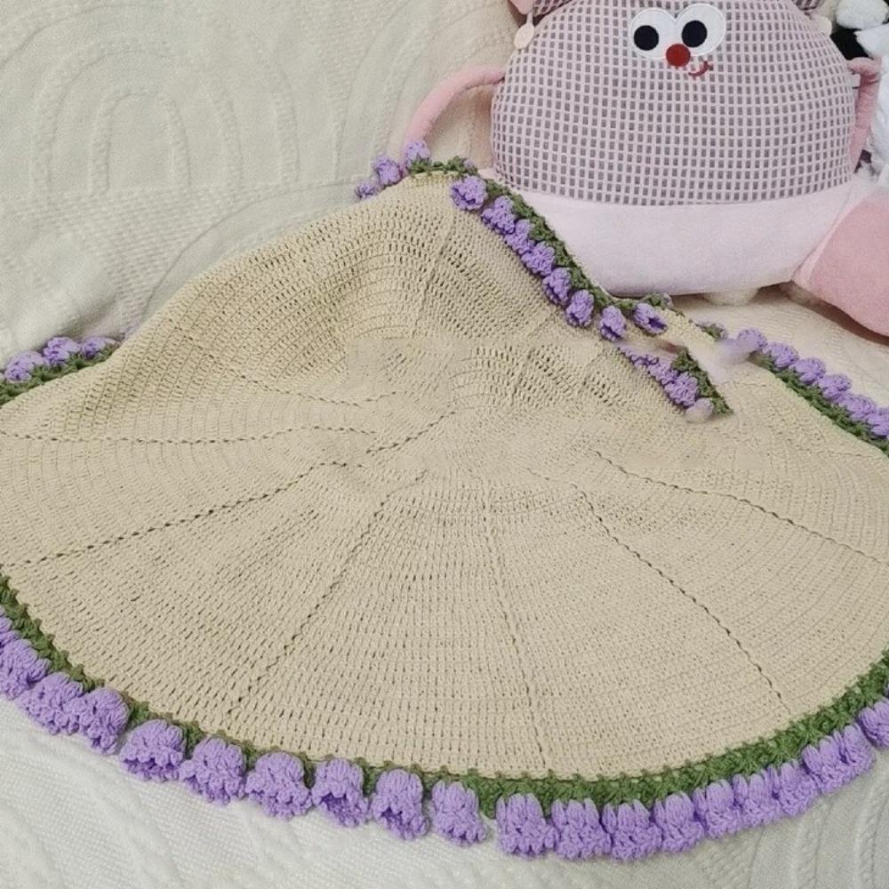 Unfinished Crocheted Bouquet Blanket Fashion Material Pack  For Girlfriend and Mom Gift