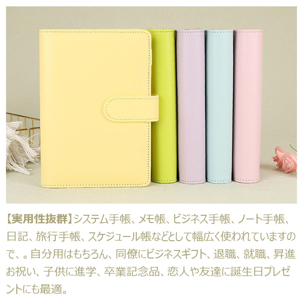 Costowns System Hohe Qualität 6 mit Stifthaltern 4 Beinhaltet 100 Memo Business Büro Abschluss Beförderung 5 Notizbuch, Leder, A5, Löcher, Halter, Karten,