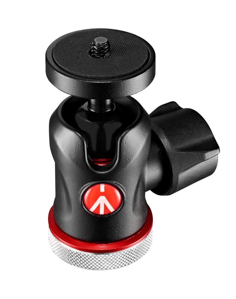 Manfrotto MH492LCD-BH Center Ball Head, Cold Shoe Mount Version, Desktop, Maximum Load Capacity 4kg