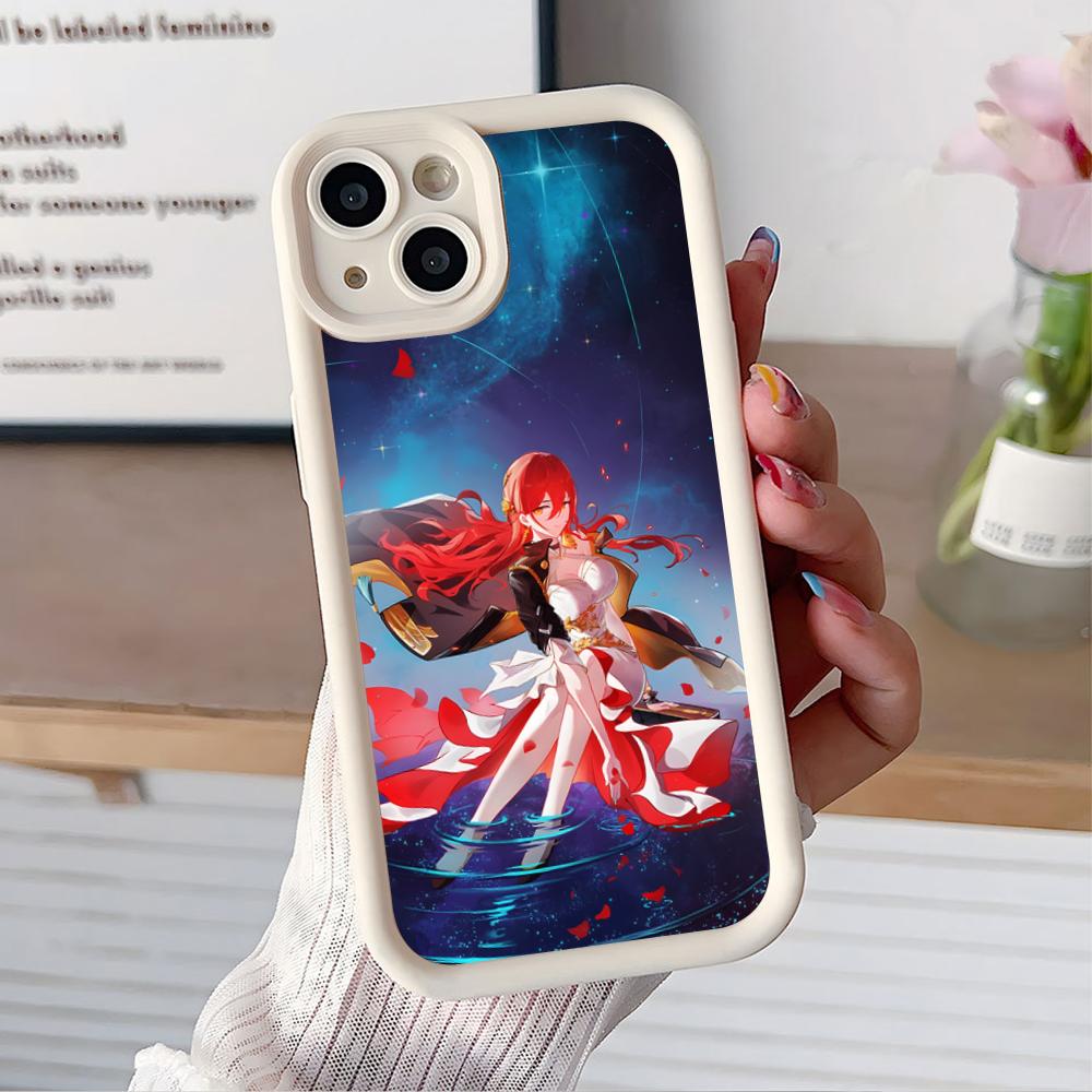 HSR Himeko Thicken TPU Mobile Phone Case for iPhone 17 16 15 14 13 12 11 Air Pro Max Plus Colorful Cover