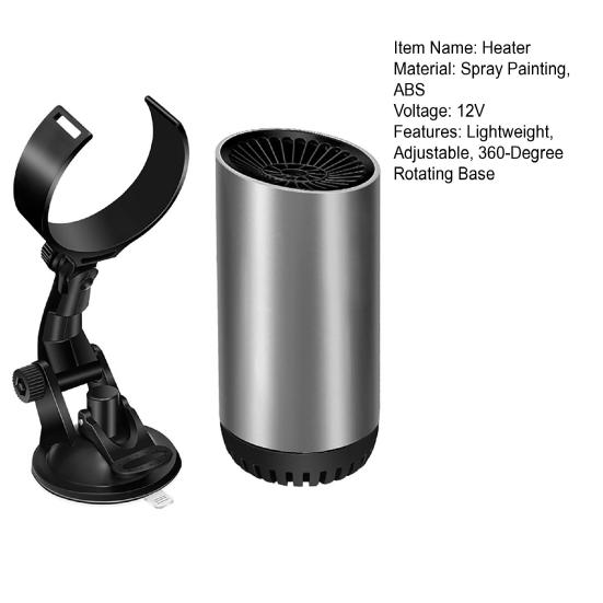 Portable Car Heater Cooling Fan 12V Plug-and-Play 2-in-1 Defroster And Space Heaters for Cooling Fan Windshield