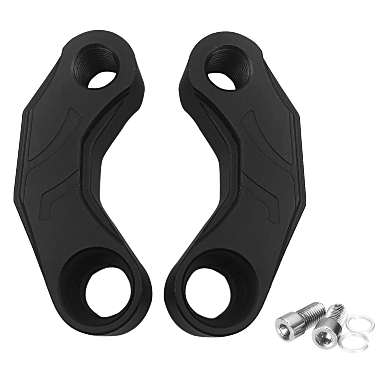 

YCHOICEAUMO Bike Mirror Riser Mirror Holder Offset Holder Extension Adapter Extension Post Adapter 10MM Positive Thread Aluminum Left and Right S