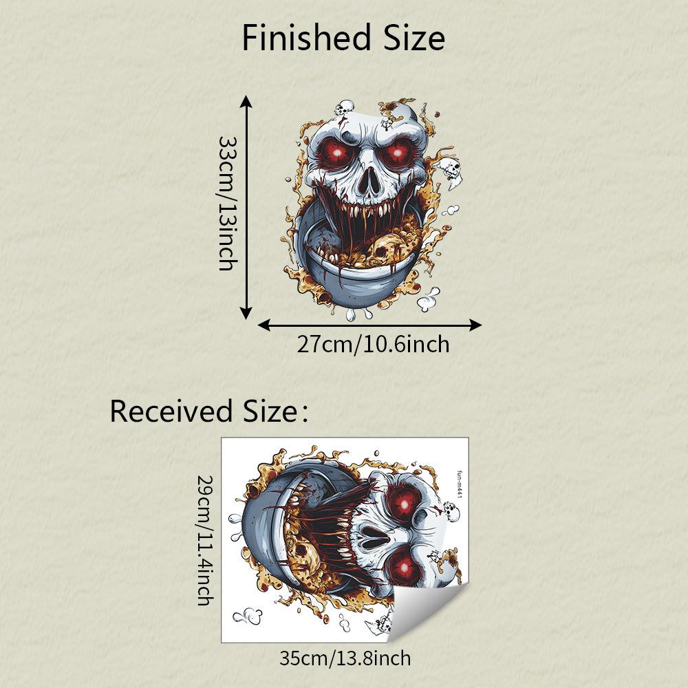 

Ужасные наклейки на унитаз в ванную комнату с черепом зомби для украшения и декора