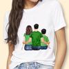 Mothers Day Theme Cute Cartoon Trend ShortSleeved Womens TShirt Polyester Fabric Simple AGeneration Style
