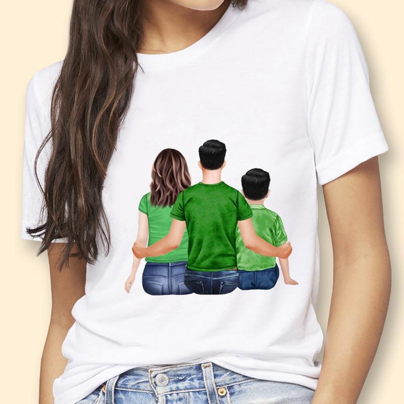 Mothers Day Theme Cute Cartoon Trend ShortSleeved Womens TShirt Polyester Fabric Simple AGeneration Style