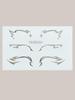 1pc 3D Metallic Face & Eye Stickers, Waterproof Eyeliner Tattoo for Halloween, Festival & Stage Makeup