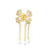 Pearl bow tassel hairpin female summer shark clip Internet celebrity same super fairy grab clip headdress