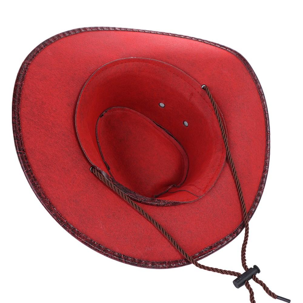 Hüte Sonnenschutzkappen Radkappen Western Cowboyhüte PU-Leder Sonnenkappen Sommer-Sonnenhüte