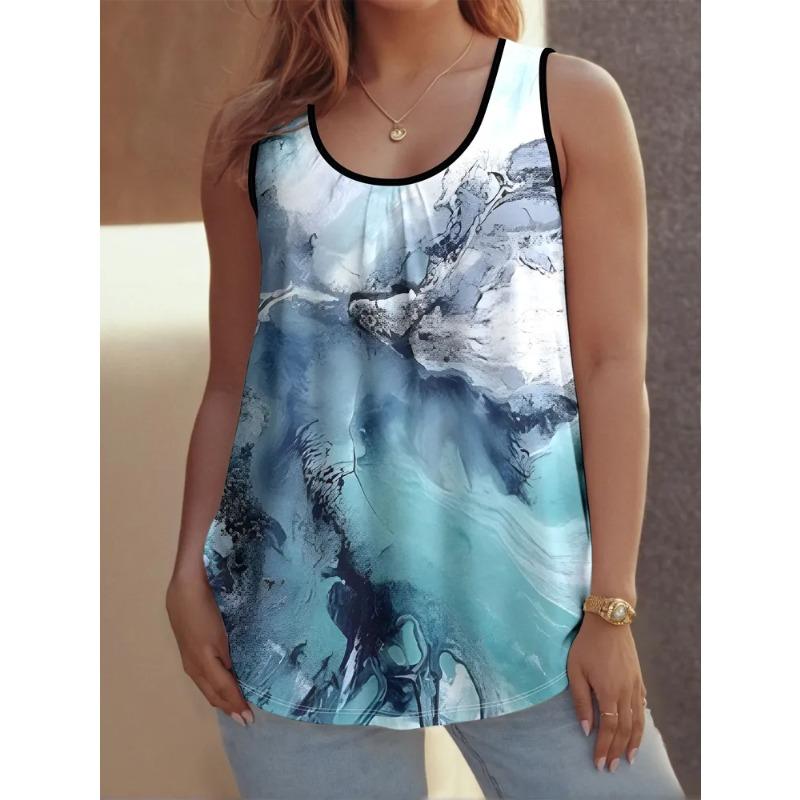 Women's Sleeveless Vest Creative Colorful Fashionable Loose Soft Leisure Summer Oversized Vest