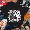 Halloween Too Cute To Spook Printing Cotton T Shirt Unisex Women Tops Tees Casual Clothing Cool Hip Hop Short Sleeve Unisex T Shirt