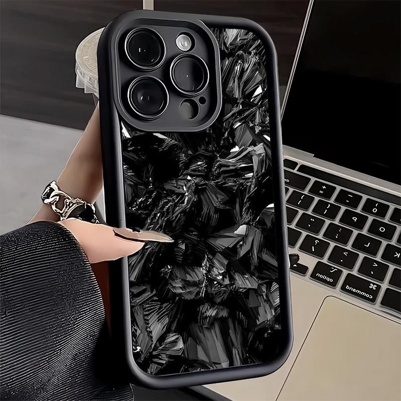 Phone Case for iPhone 17 Air 16E 15 16 Pro Max Carbon Fiber Cool Pattern Cover 14 Plus 13 12 Mini Soft Shell Silicone Fundas