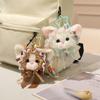 Vintage Plush Doll Soft Plush Bag Charm Fashion Kitten Pendant  Party Decor