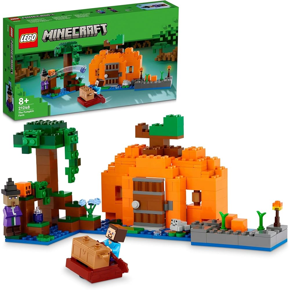 LEGO Minecraft Pumpkin Patch Building Set 21248 for Kids Age 8-10, Creative Toy for Boys and Girls