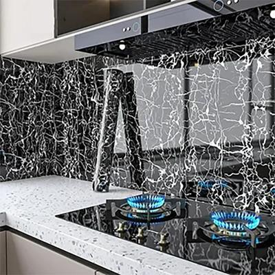 Decorative Waterproof Moisture-proof Oil Resistant Self-adhesive Wallpaper Ceramic Tile Wall Sticker 40cm Marble Countertop