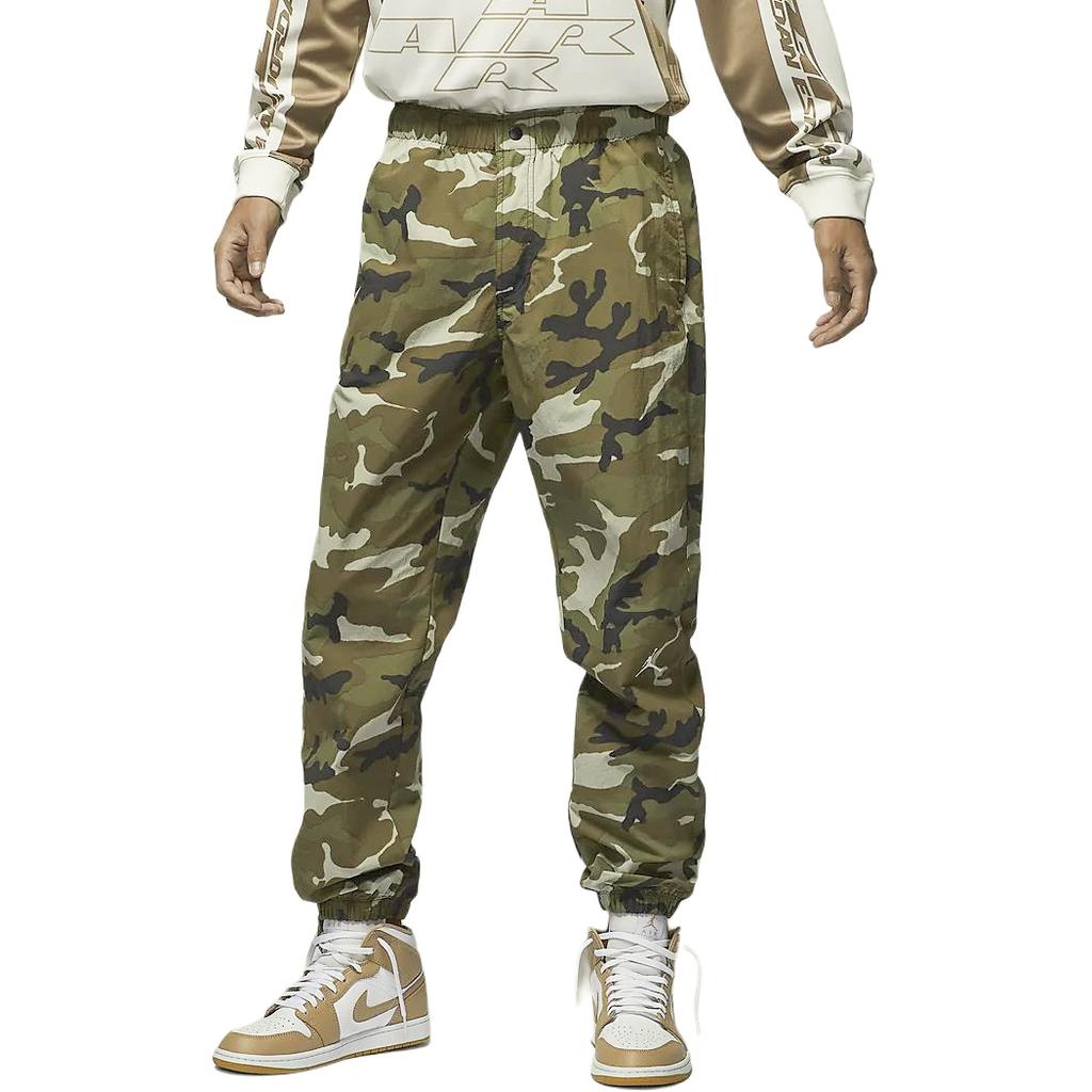 Jordan MVP Camouflage Fashion Comfortable Versatile Knitted Sports Pants Men Bottoms Light-Olive-Yellow FZ3530-380