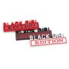 1Pc 3D Metal Black Girl Edition Logo Car Front Grille Emblem Badge Rear Trunk Emblem Sticker Decal