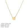 EManco Round Stainless Steel Necklaces for Women Korean Pendant Gold Choker Necklace for Women Fashion Jewelry