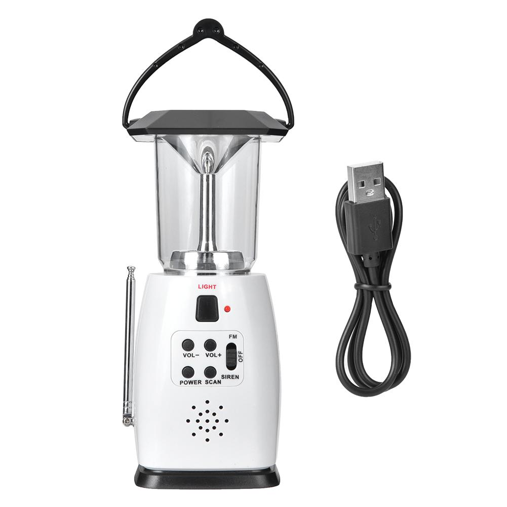 Fdit Handkurbel Ladegerät - Tragbares Notfall-Ladegerät Mit LED Licht