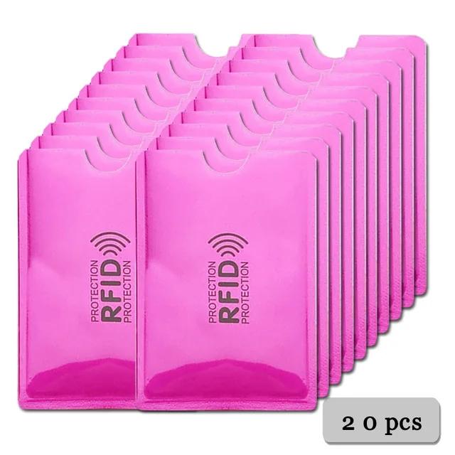 5~20Pcs Anti-Scan Card Sleeve Anti-magnetic Anti-theft Anti RFID/NFC scanning Aluminium Foil Safty Bank Card ID Card Card Holder