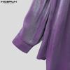 INCERUN Männer Langarm Schulterband Glitter Lose Shirts Tops