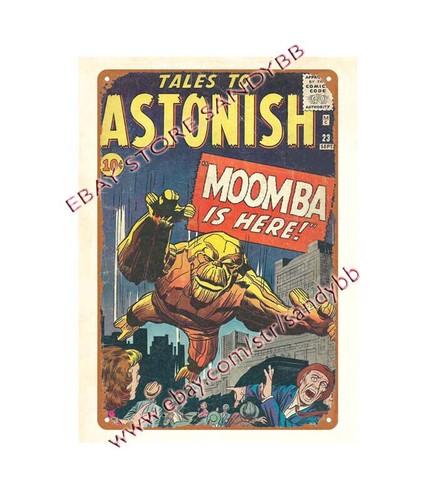 dining wall decor Tales to Astonish Moomba is here Comics metal tin signAluminum 20x30cm(7.8x11.8inch)