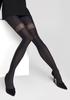 Black Women's Tights with a Decorative Insert On the Thigh Zazu D12