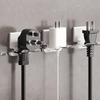 Seamless Paste Folding Hook Wall-mounted Multi-purpose Plug Hook Easy To Install Plug Storage Rack
