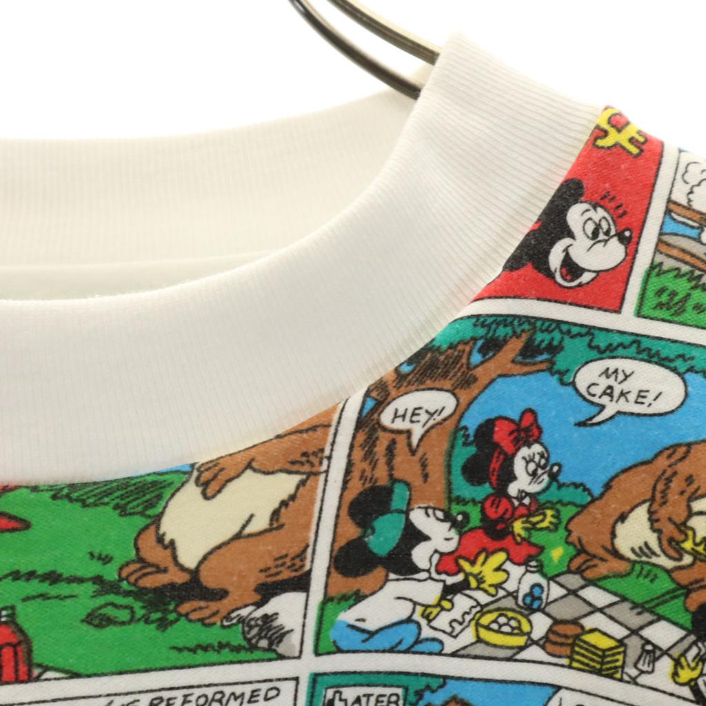80s 90s Old Mickey Mouse Long Sleeve Reversible Trainer Cotton Filling Women Used