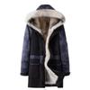 Winter Women's Plus Size Parka Thick Warm Mid-length Faux Mink Hooded Parka  Detachable Lining Windproof Faux Fur Parka with Fur Collar
