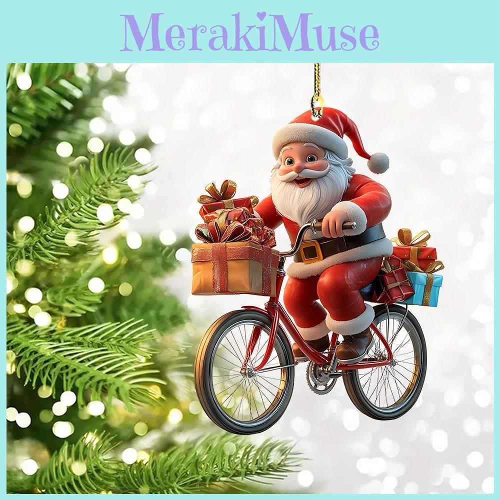 Weihnachten Weihnachtsmann Auto Innenraum Dekor Acryl Hängeornament Für Feiertagsfestlichen Stil