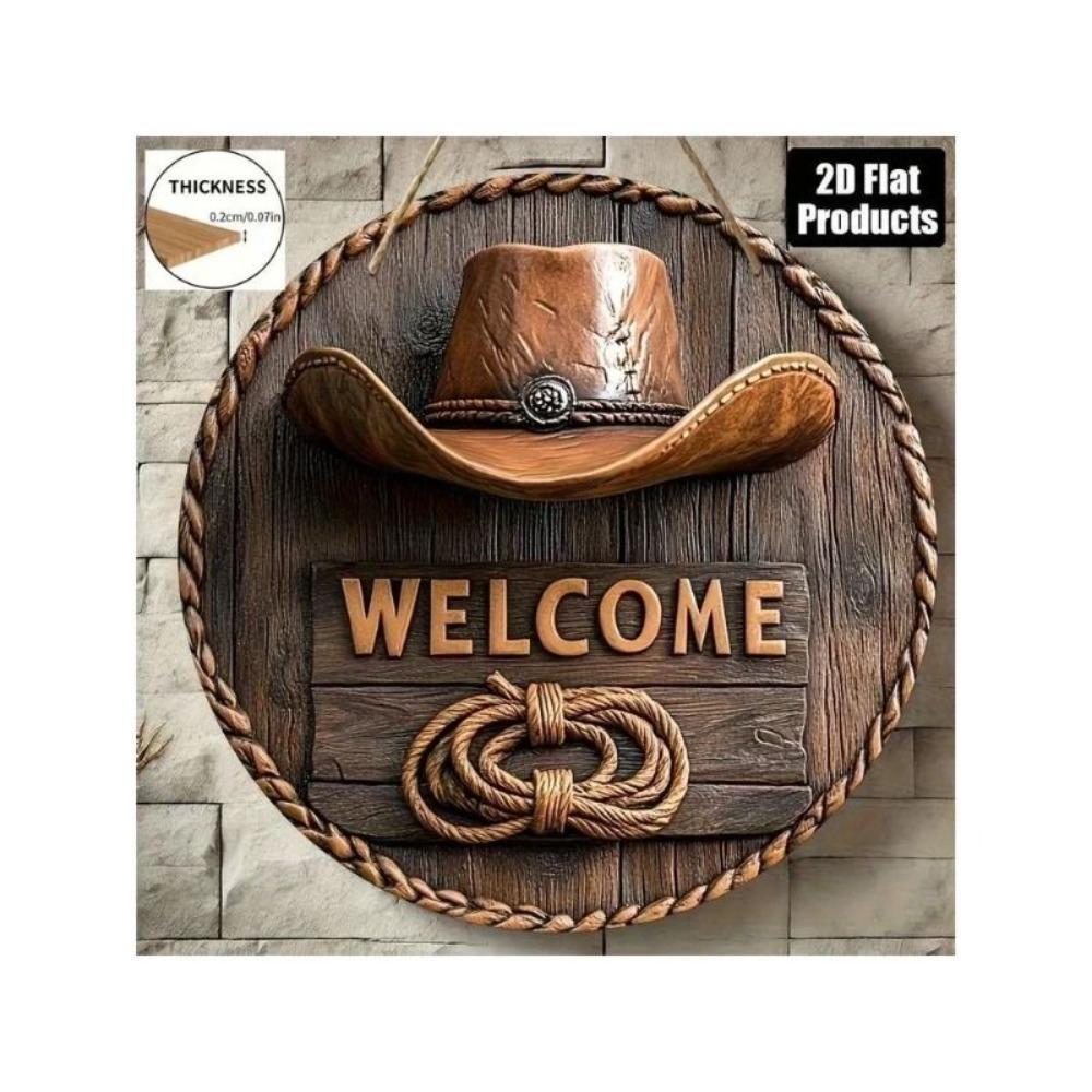Flat 2D Wooden Sign, Hanging Decorative Accessories