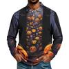Herren Langarmshirt Halloween-Print Lockerer Schnitt Lässiges Oberteil