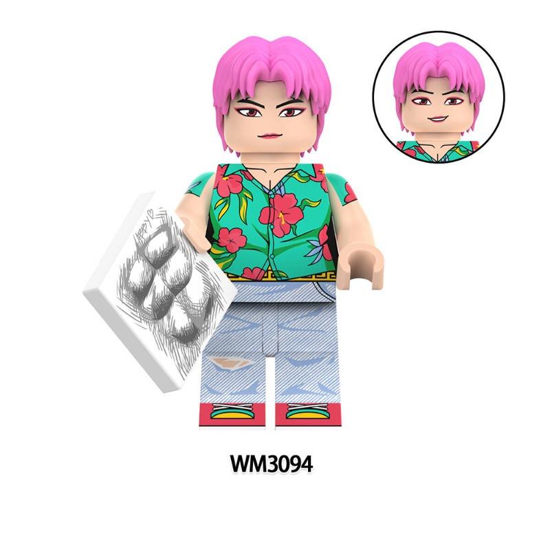 Products WM6 animation series puzzle assembly building block doll toy OPP bag