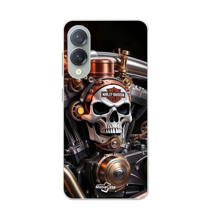 Phone Case - Harley Davidson - Samsung Galaxy S25 Edge - Silicone - Soft - Mechanical Skull